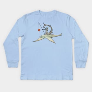 Hieronymus Bosch: Flying Fish Knight Kids Long Sleeve T-Shirt